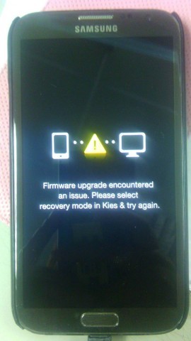 Firmware upgrade encountered an issue